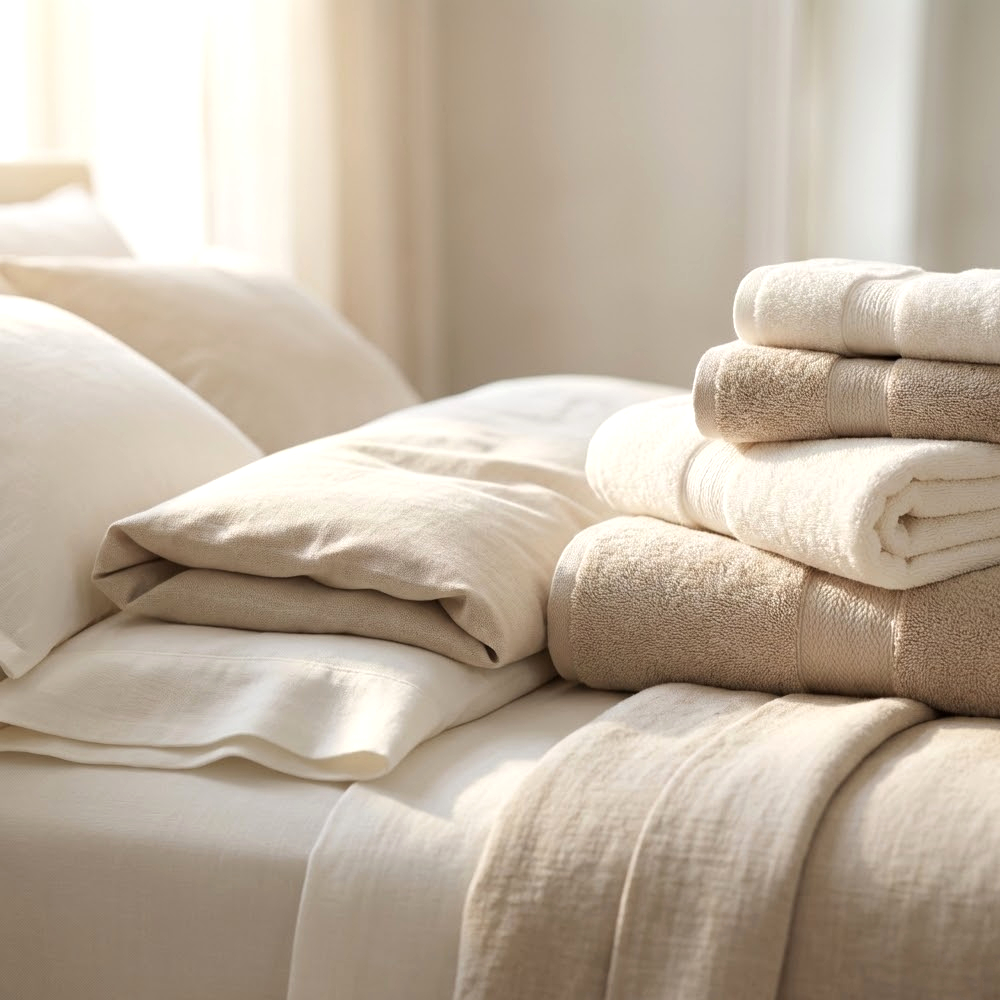 المفروشات والمناشف