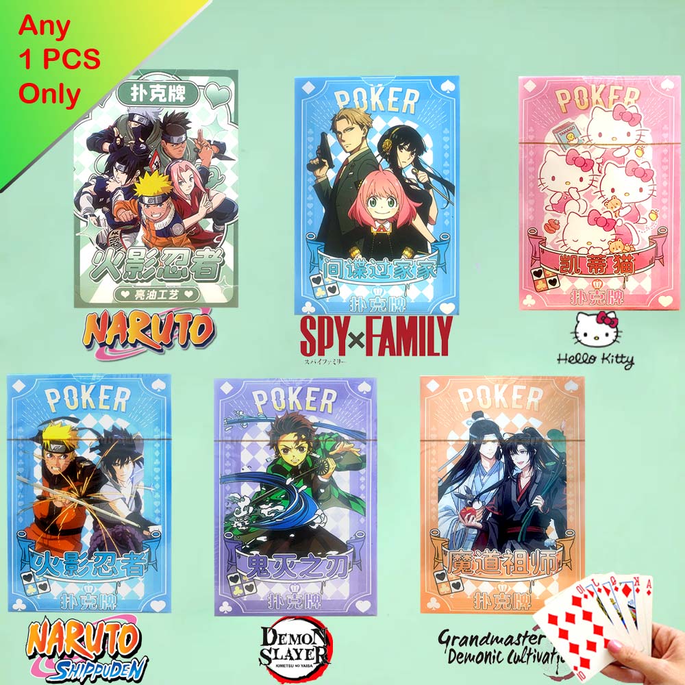 Anime Poker Cards Set 54 sheets