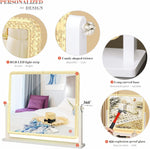 مرآة زينة تعمل باللمس مع إضاءة