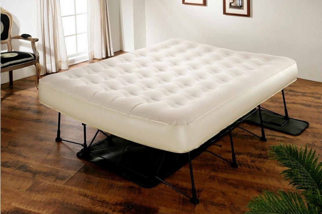 مرتبة مع إطار معدني قابلين للطي