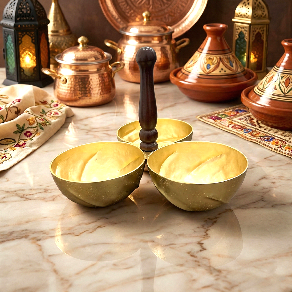 وعاء تقديم ثلاثي