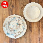 طقم أطباق مائدة فاخر 24 قطعة