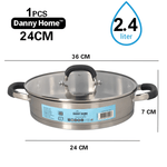 قدر طبخ ستانلس مع غطاء