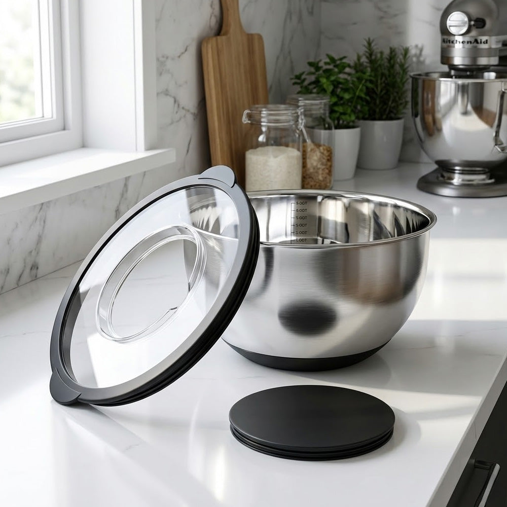 وعاء خلط بغطاءين