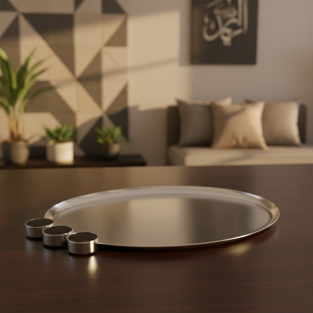 صينية تقديم بيضاوية-وسط