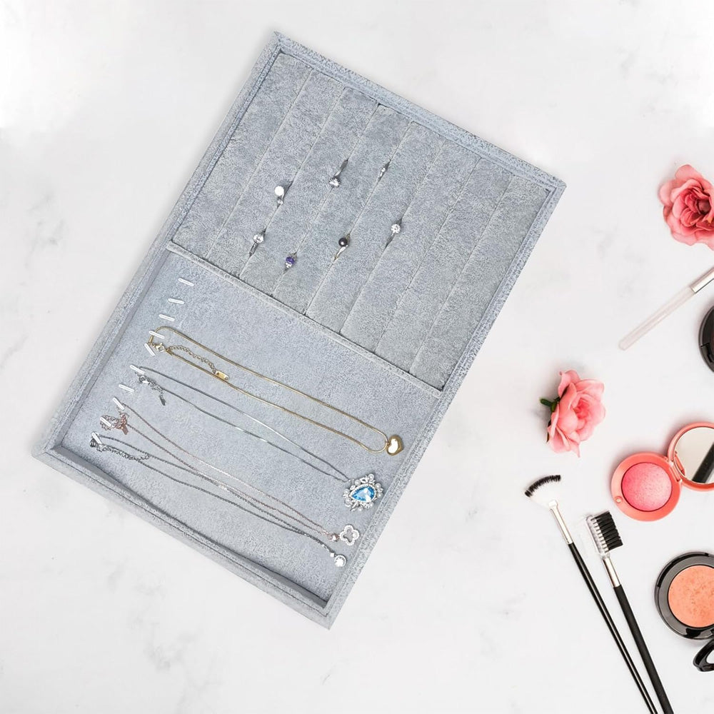 صينية مخملية للخواتم والمجوهرات