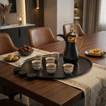 صينية تقديم بيضاوية-وسط