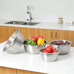 طقم مصفاة وحوض من الفولاذ