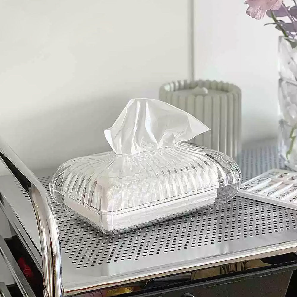 علبة مناديل كريستال كلير