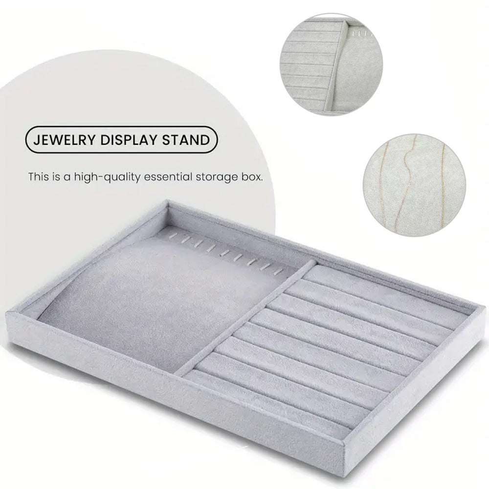 صينية مخملية للخواتم والمجوهرات