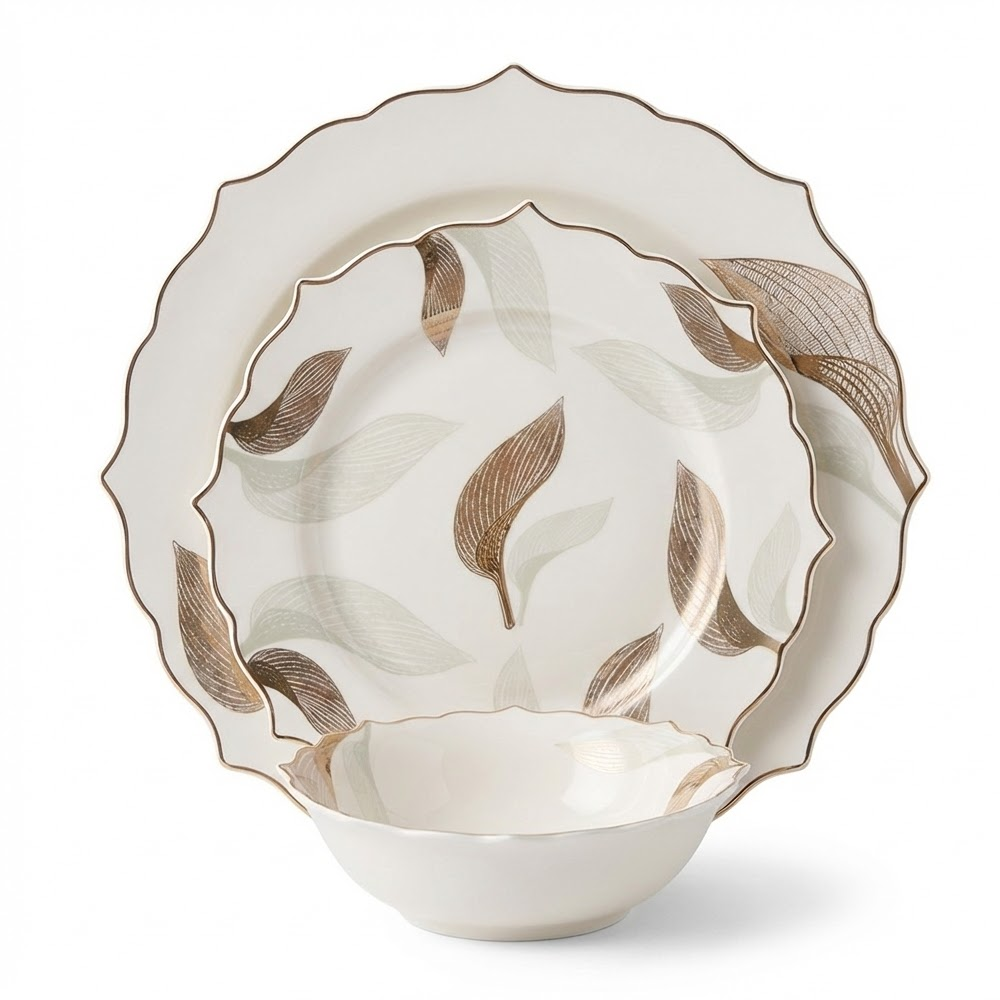 طقم أطباق مائدة فاخر 24 قطعة