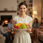 طبق تقديم زجاجي فاخر على قاعدة