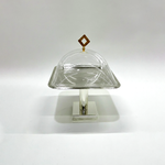 طبق تقديم كيك بغطاء صغير