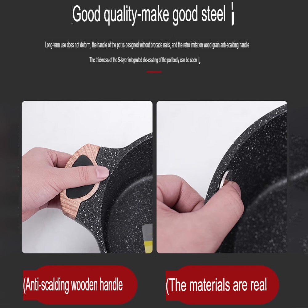 مجموعة أواني طهي من الجرانيت الفاخر، مكونة من 10 قطع