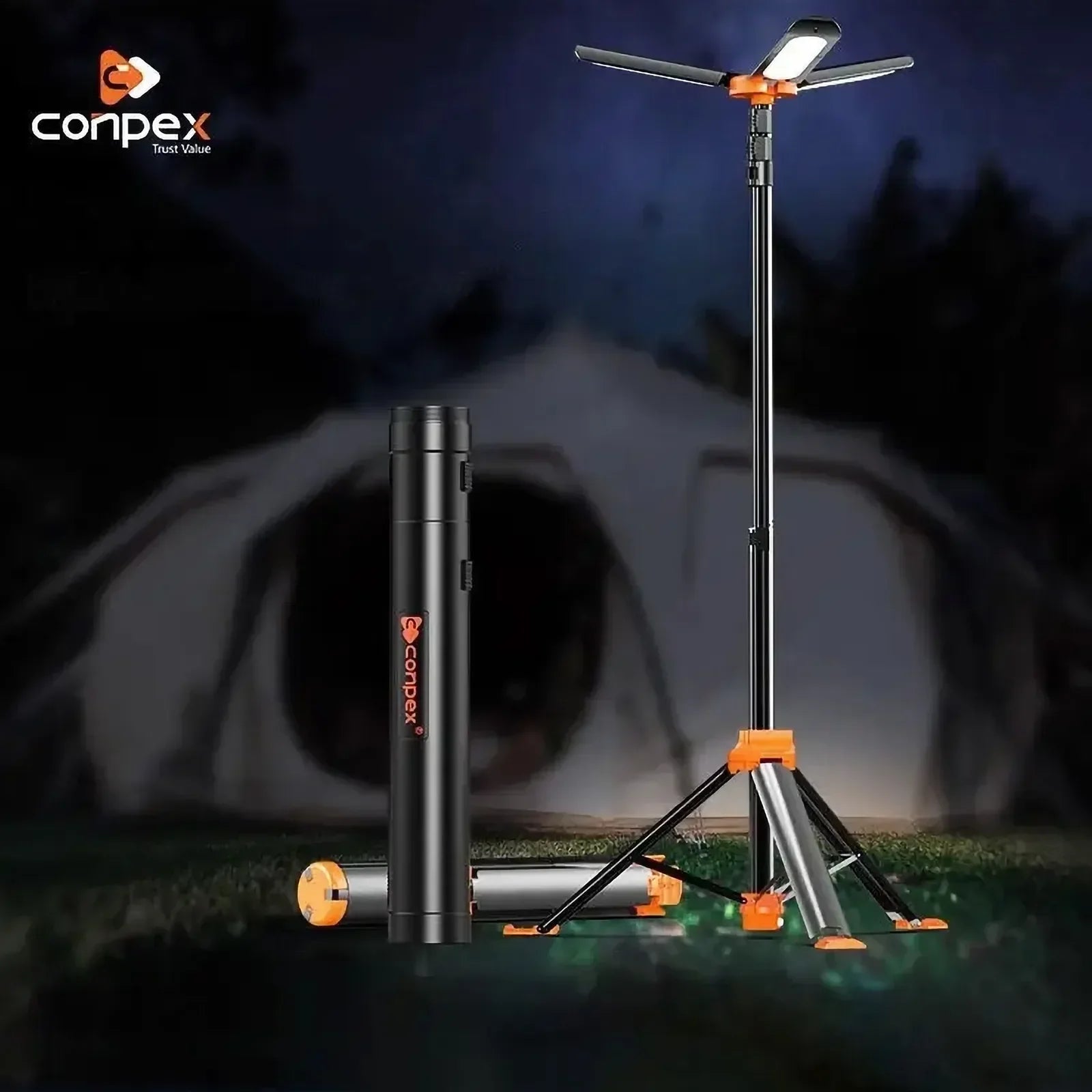 مصباح تخييم قابل للتمديد