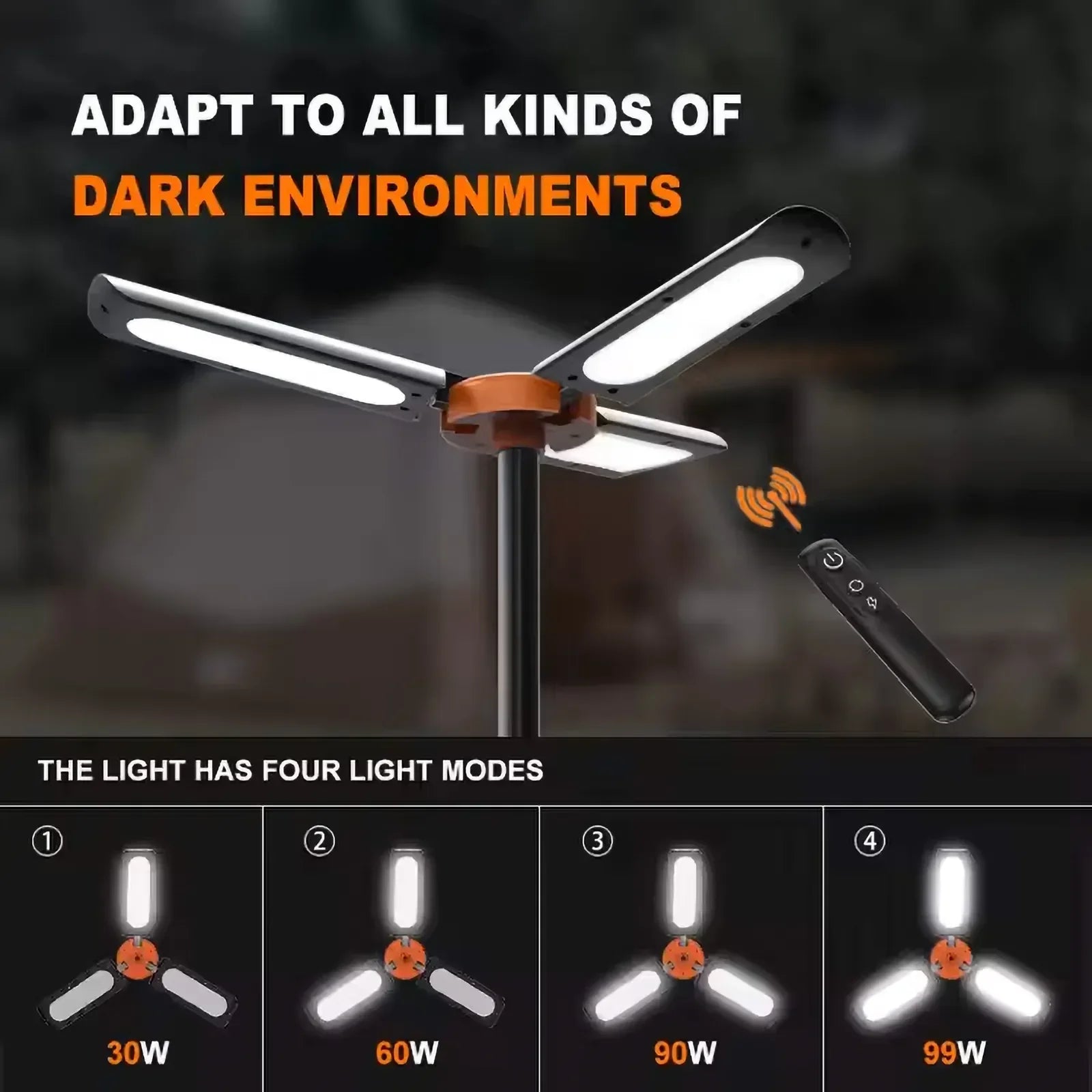 مصباح تخييم قابل للتمديد