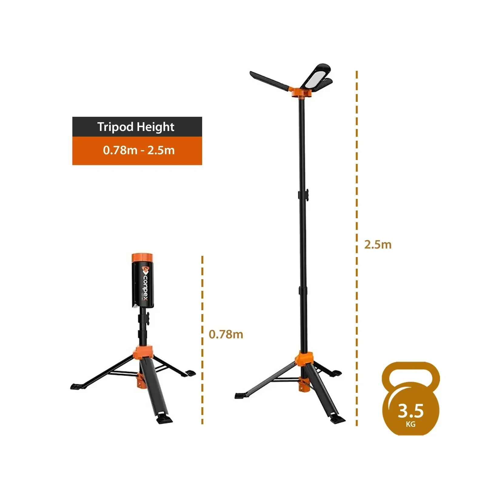 مصباح تخييم قابل للتمديد