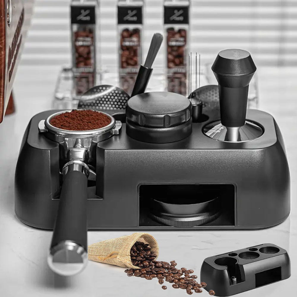 محطة دك الأسبريسو مع فلاتر القهوة