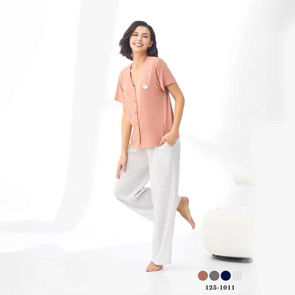 بيجامة نسائي قبة v