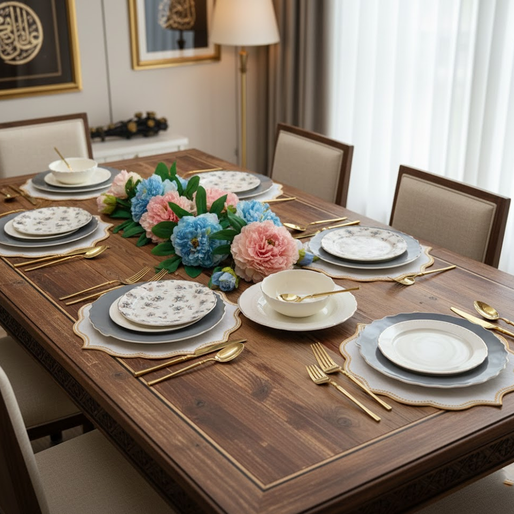 طقم أطباق مائدة فاخر 24 قطعة