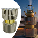 دوة و شواية معدنية بإطار ذهبي