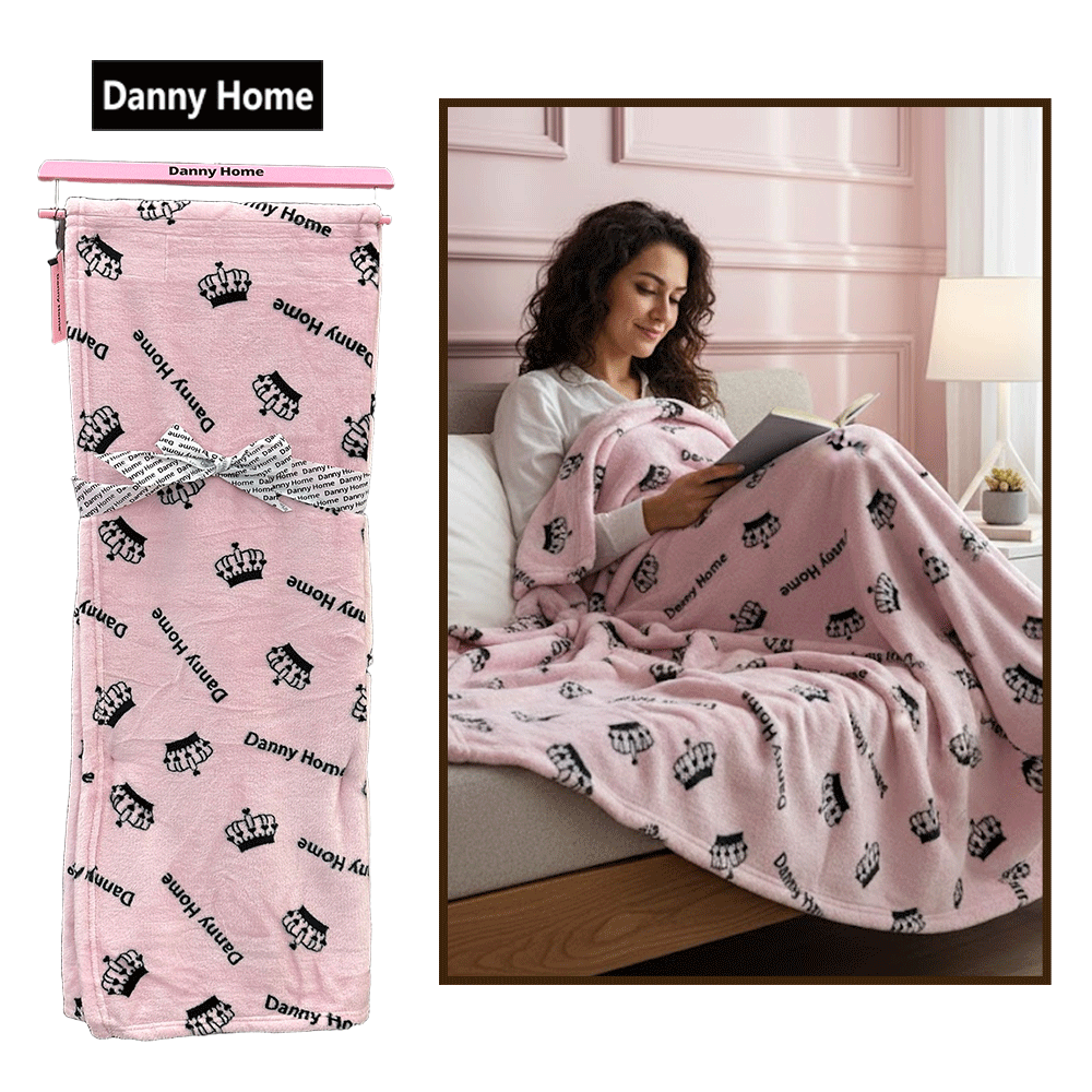 بطانية قطيفة ناعمة فاخرة وردي