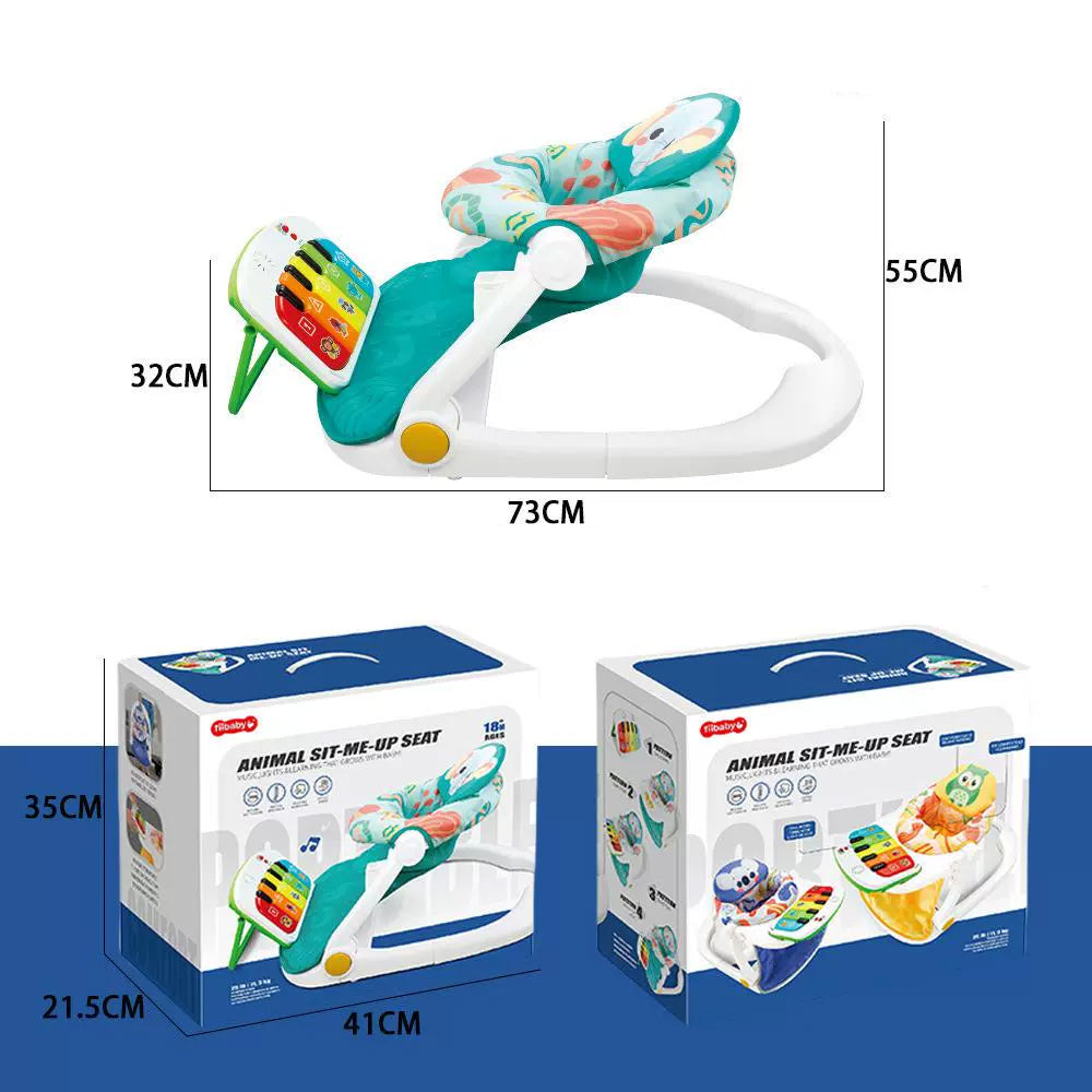 مقعد أطفال قابل للطي مع مركز أنشطة البيانو