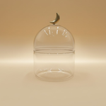 غرشة زجاجية بغطاء هلال