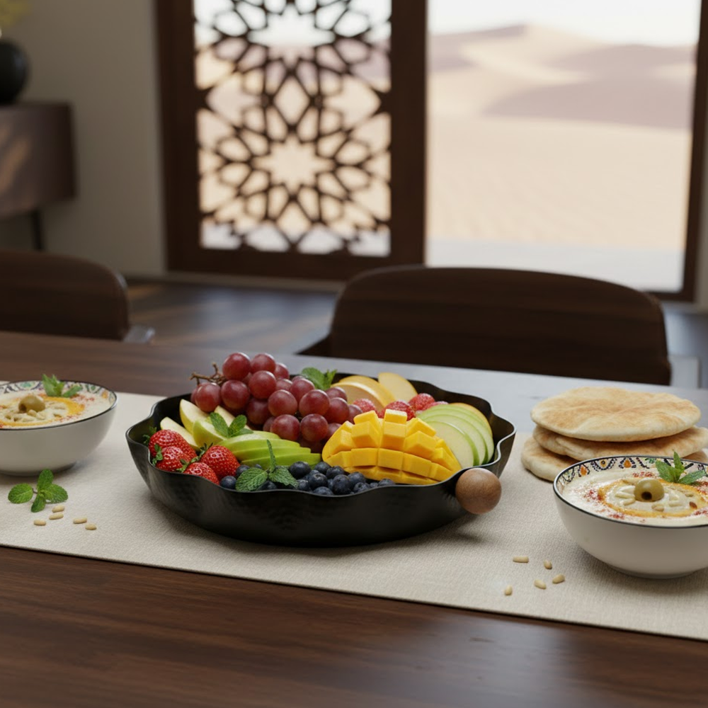 صينية تقديم معدنية