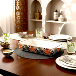 صينية فرن سيراميك مستطيلة