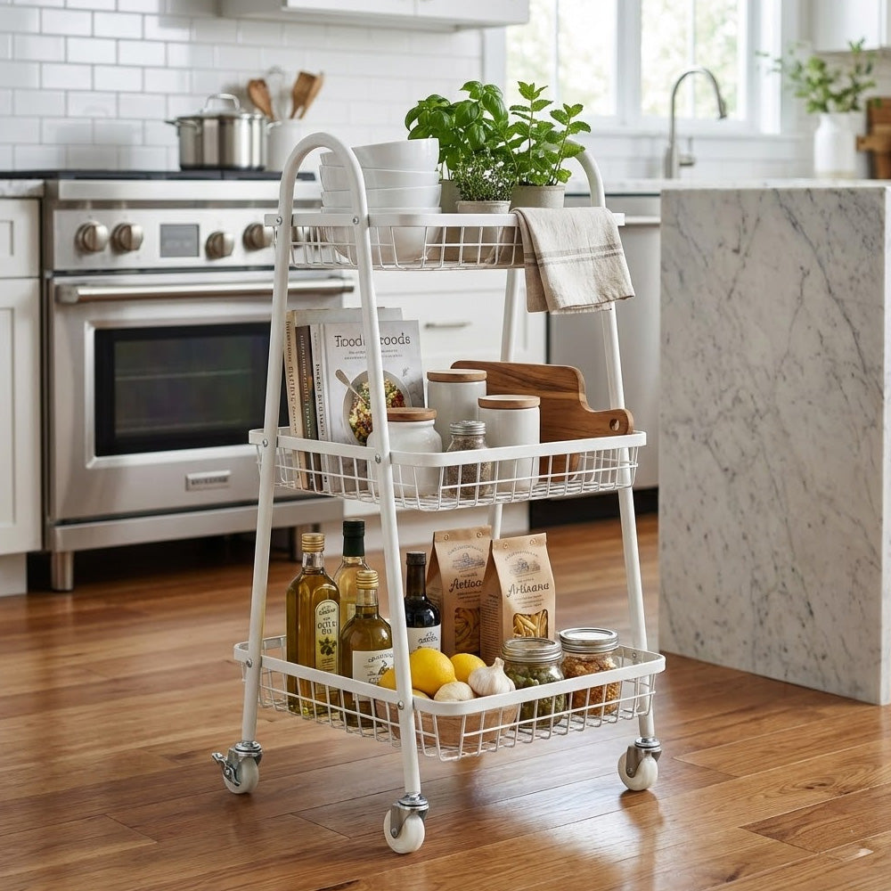 سلة تخزين بثلاثة أرفف