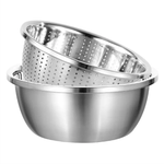 طقم مصفاة وحوض من الفولاذ