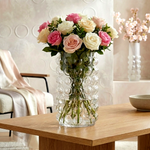 مزهرية زهور زجاجية