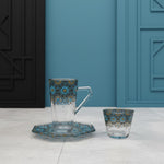 طقم استكانة وفنجان 18 قطعة