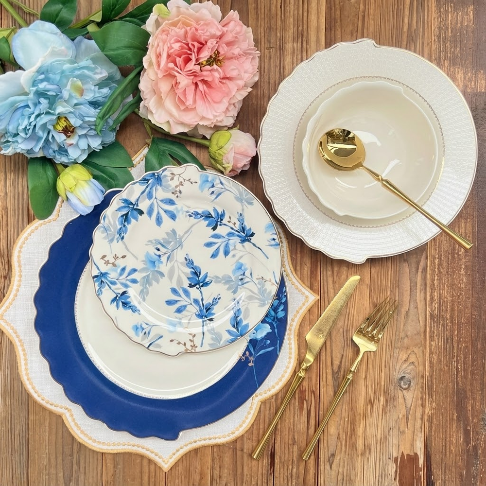 طقم أطباق مائدة فاخر 24 قطعة