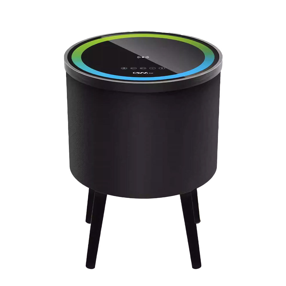 طاولة مستديرة بمكبر صوت