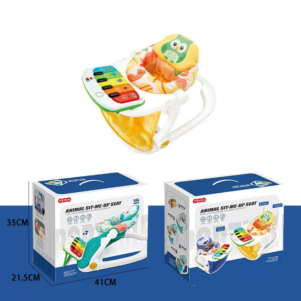 مقعد أطفال قابل للطي مع مركز أنشطة البيانو