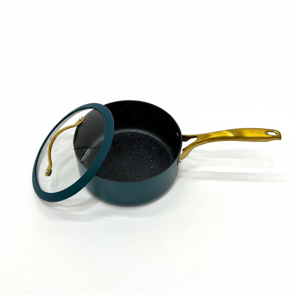 وعاء طهي غير لاصق مقاس 18 سم - اللون: أزرق مخضر غامق