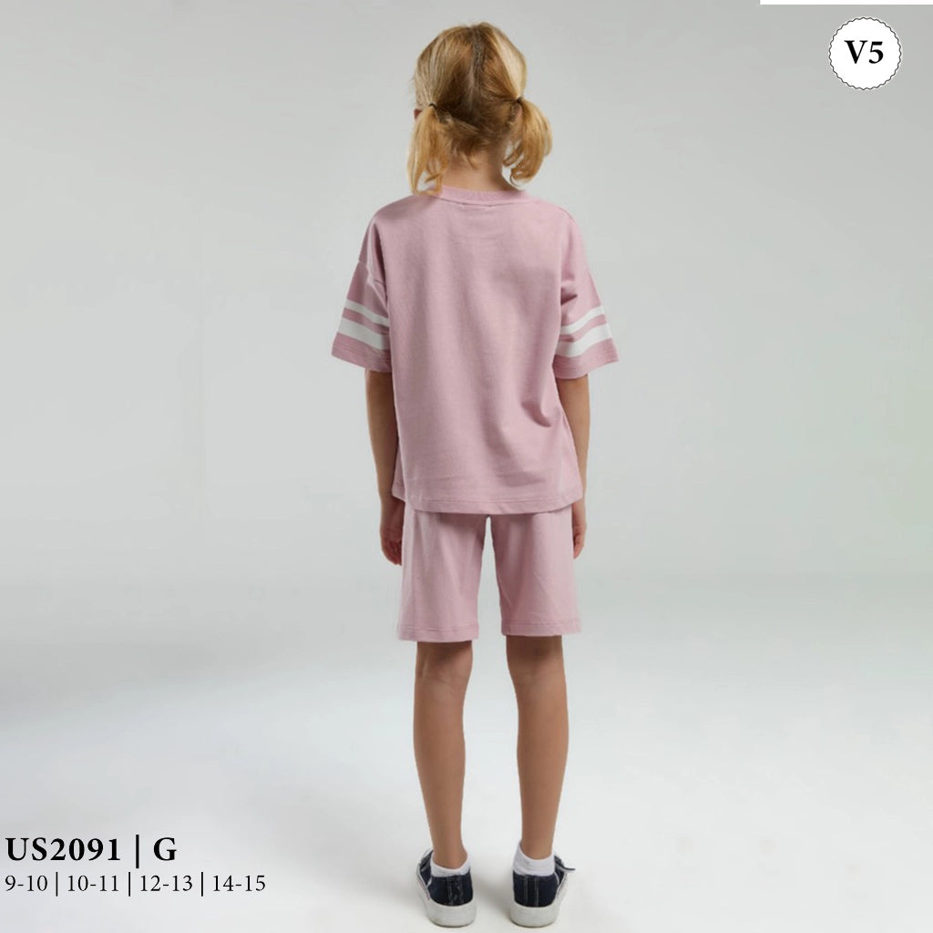 طقم بناتى بتوب مطبوع