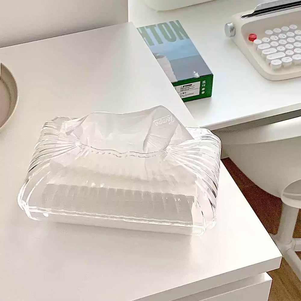 علبة مناديل كريستال كلير