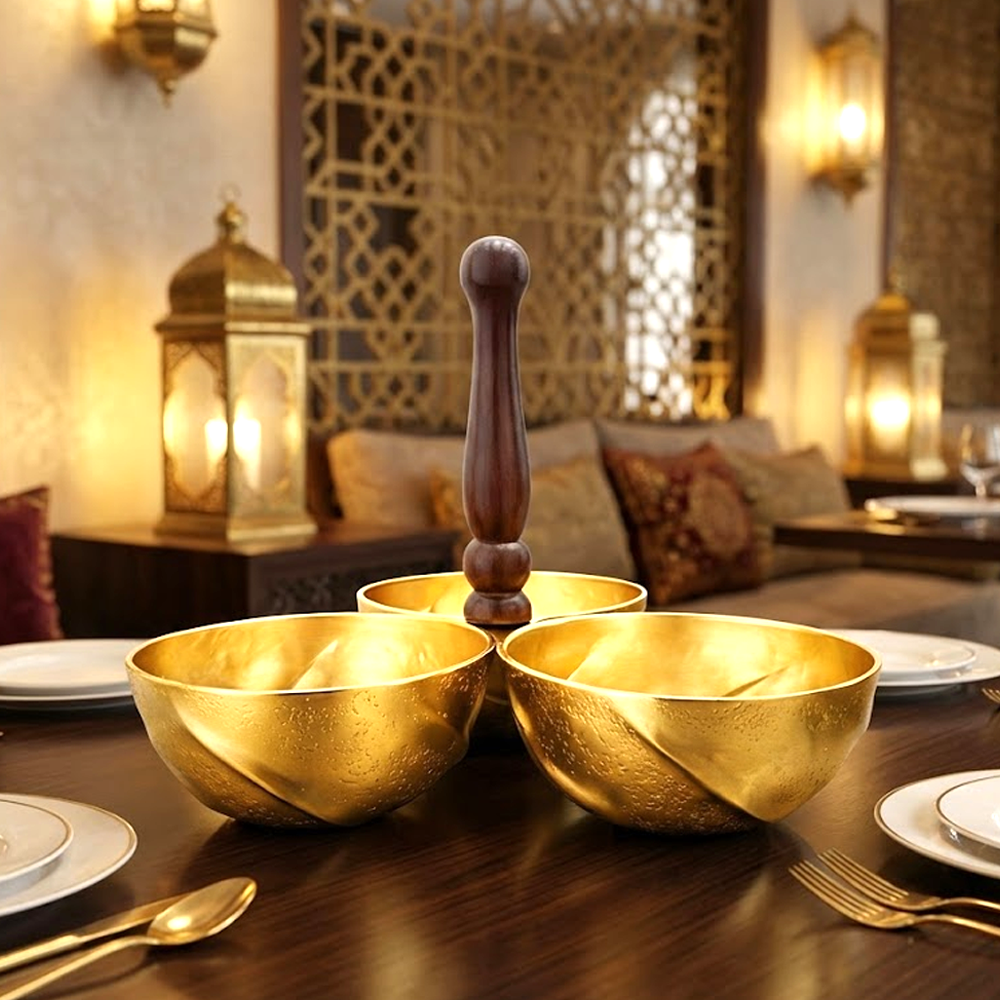 وعاء تقديم ثلاثي