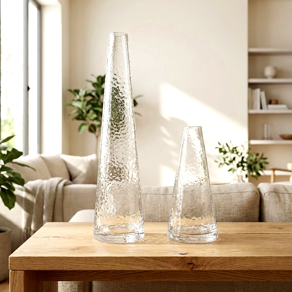 مزهرية زهور زجاجية