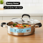 قدر طبخ ستانلس مع غطاء