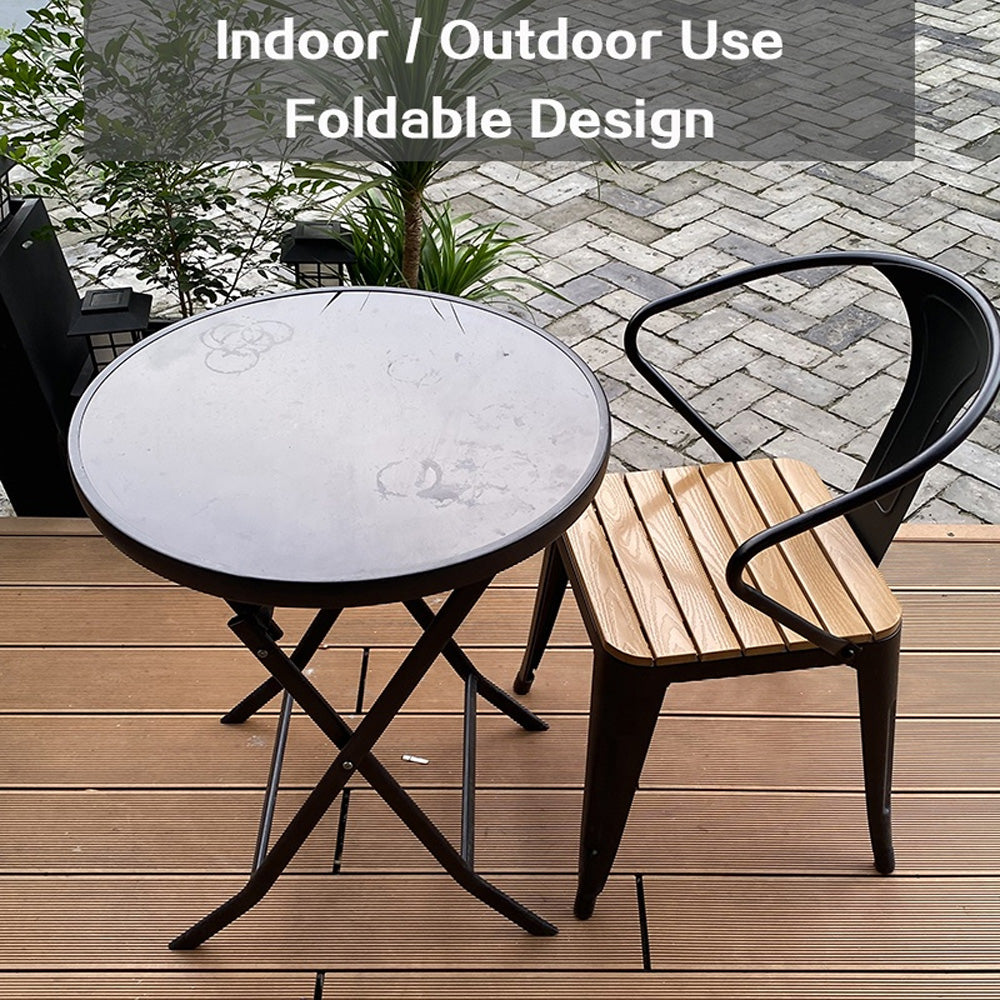 طاولة زجاجية مستديرة قابلة للطي