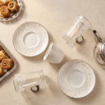 طقم استكانة وفنجان 18قطعة