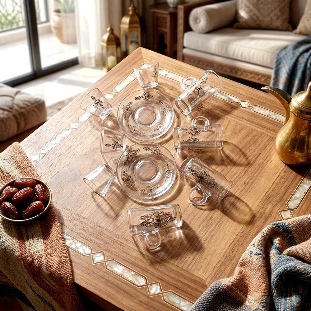 طقم استكانة وفنجان 18قطعة