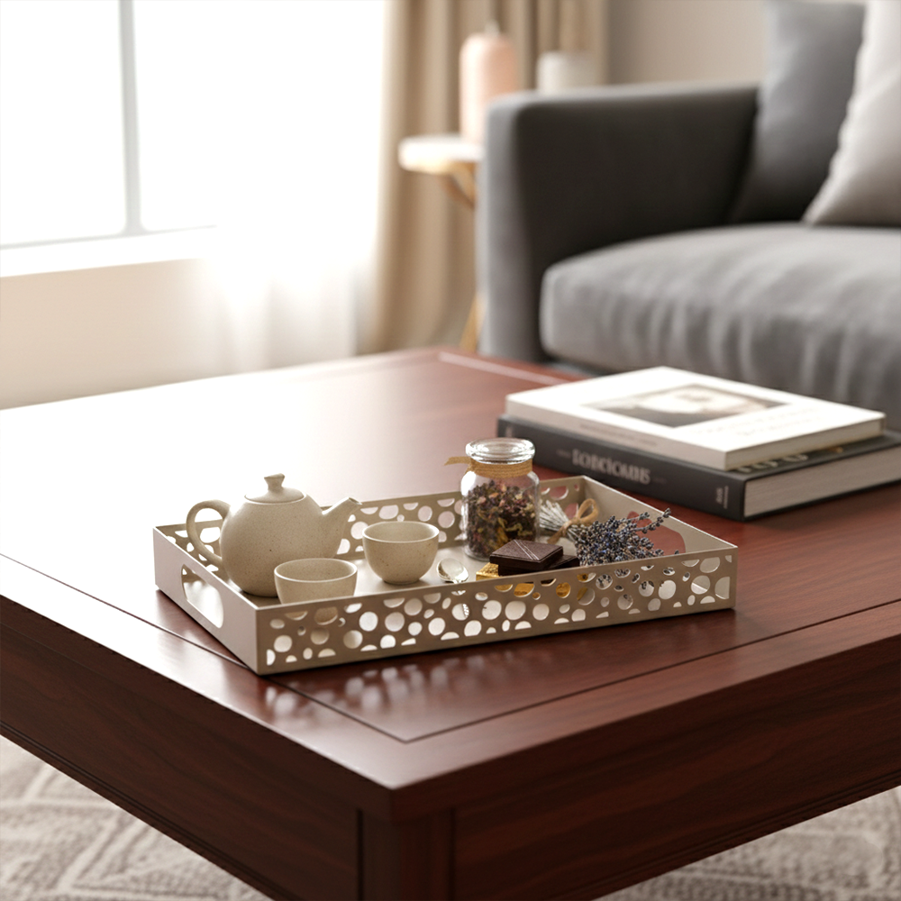 صينية تقديم معدنية