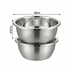 طقم مصفاة ووعاء ستانلس