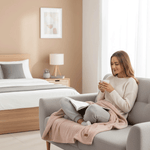 بطانية قطيفة ناعمة فاخرة وردي