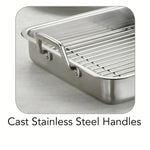 صينية تحميص من الألومنيوم مع رف